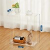 Acrylic Narrow Console Table for Entryway,   Square Legs, Skinny Entry Desk for Sofa, Foyer, Hallway, Living Room, 2-Tier, Clear - 3 of 4