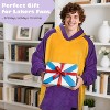 Catalonia Lakers Team Color Oversized Hoodie Blanket Sweatshirt, Wearable Fleece Pullover for Adults, Gifts for Basketball Lakers Fans, Gifts for Men - 4 of 4