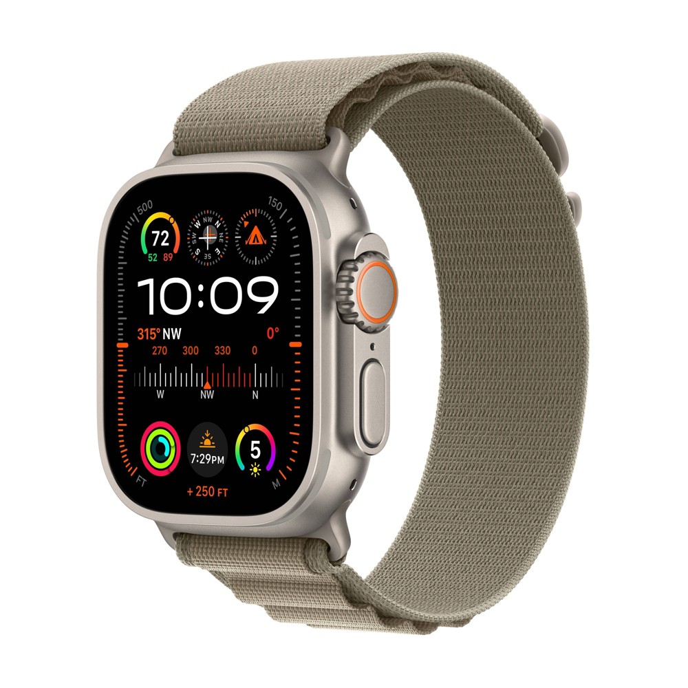 UPC 194253829690 product image for Apple Watch Ultra 2 GPS + Cellular 49mm Titanium Case with Olive Alpine Loop - M | upcitemdb.com