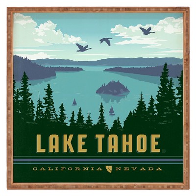 Anderson Design Group Lake Tahoe Square Tray - Green - Deny Designs