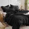 BAGOKIE 2/3 Pieces Seersucker Ruffle Bed in a Bag Comforter Set - 2 of 4
