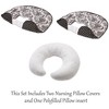 Bacati - 3 pc Classic Damask Black Hugster Feeding & Infant Support Nursing Pillow - 4 of 4