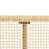 43" Rustic Bench with Handwoven Faux Rattan Seat and Lightweight Acacia Wood Frame for Outdoor Spaces -3irtyhousy - 3 of 4