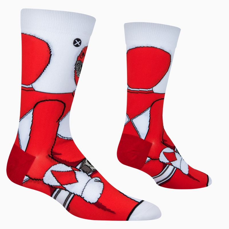 Odd Sox, Red Ranger 360, Funny Novelty Socks, Large, 3 of 6
