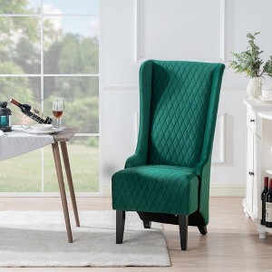 PAGED Velvet Accent Chairs with Soft Padded and Wooden Legs,Arm Chair with High-Back,Comfy Chairs for Living Room,Bedroom - 1 of 4