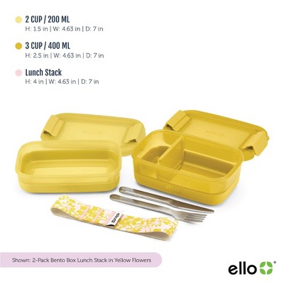 Ello 2pk Plastic Lunch Stack Food Storage Container, 4 of 7