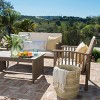 4 Piece Acacia Wood Outdoor Patio Conversation Set,Garden Backyard Lounge Set,Outdoor Coffee Table and Chair Set with Cushion-Coolbibila - 3 of 4
