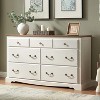 AMERLIFE Drawer Dresser, Farmhouse Chest of Drawers with Vintage Metal Handle - 3 of 4
