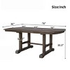 60"-78" Extendable Farmhouse Dining Table with Removable Leaf,Acacia Wood Rectangular Kitchen Table for 4-8–The Pop Home - 4 of 4