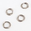 Saro Lifestyle Textured Metallic Bangle Design Metal Napkin Ring (Set of 4) - 2 of 3