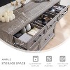 SinCiDo 9 Drawers Dresser for Bedroom, Farmhouse Wooden Chest of Drawer with Metal Handle, 36" H Rustic Drawer Organizer, Gray - 2 of 4
