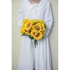 Vynxaria 4-Pack Artificial Yellow Sunflower Bush - 18.9" for Effortless Decor - 4 of 4