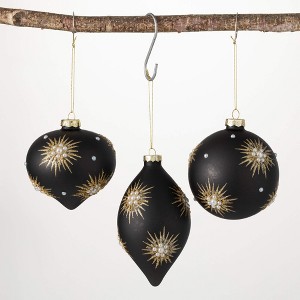 4"H  5.75"H and 4"H Sullivans Starburst Ball Ornament - Set of 3  Multicolored Christmas Ornaments - 1 of 2