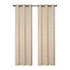 Set of 2 Leeds Floral Leaves Embossed Light Filtering Grommet Top Window Curtain Panels - Kate Aurora - 3 of 4