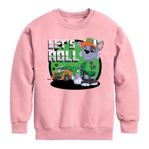 Boys' - Paw Patrol - Let's Roll Rocky Graphic Long Sleeve Fleece Sweatshirt - 1 of 4