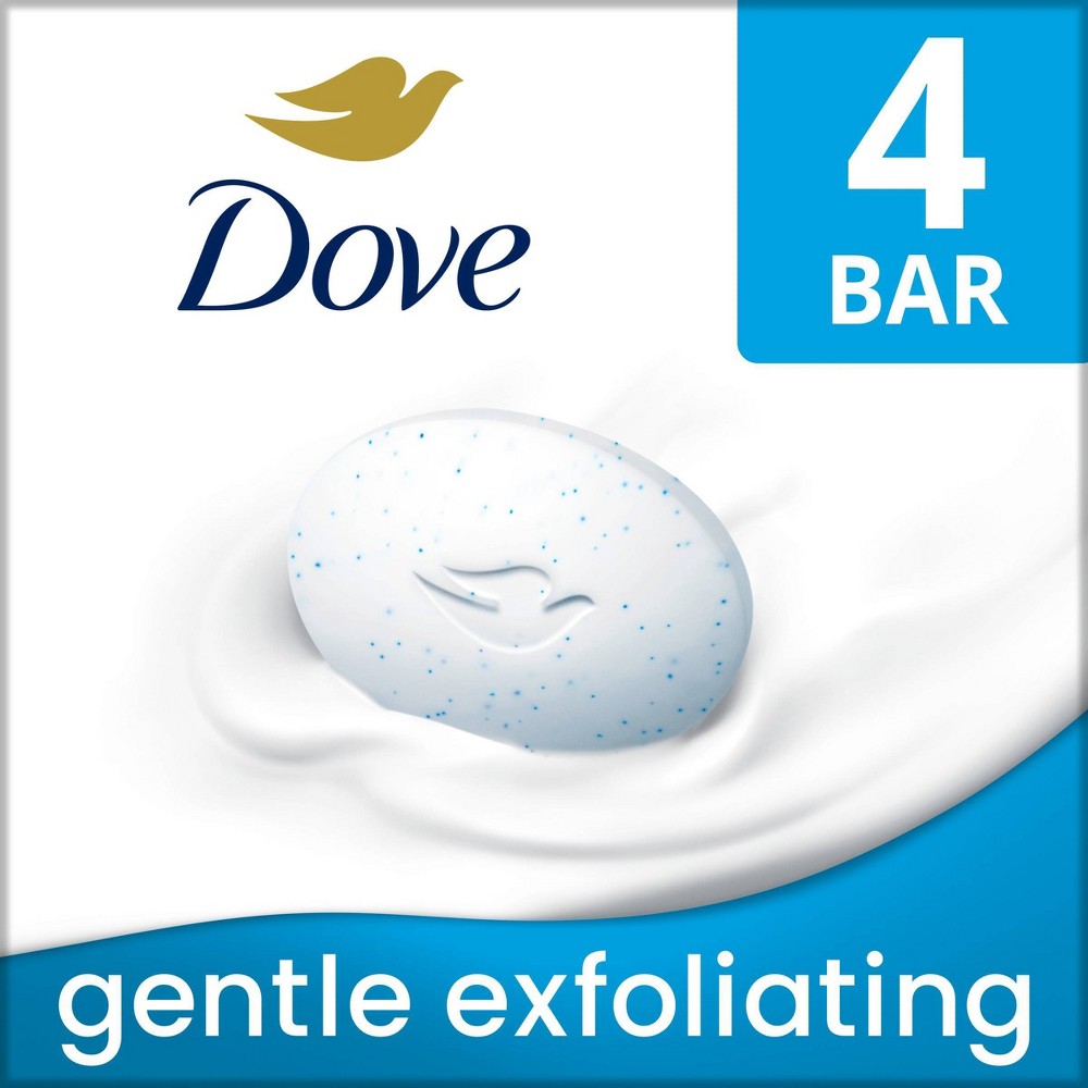 Photos - Shower Gel Dove Beauty Gentle Exfoliating Beauty Bar Soap - 4pk - 3.75oz each
