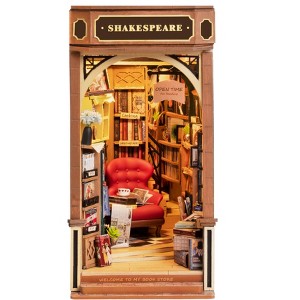 DIY 3D Book Nook Kit - Bookstore 194 pcs - 1 of 4