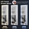 Tangkula LED Mirror Jewelry Cabinet Wall/Door Mounted Organizer Armoire w/ 3 Color Light - 4 of 4
