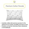 BreathableBaby Cotton Percale Pillowcase, For 13" x 18"/33 x 46 cm Toddler Pillow, Sloths (2-Pack) - 2 of 4