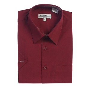Gioberti Men's Short Sleeve Solid Dress Shirt - 1 of 4