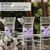 Unique Bargains Chair Sashes Self-Tie 108.27"x6.69" Light Purple 20 Pcs - 4 of 4