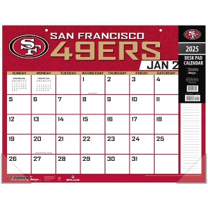 NFL San Francisco 49ers 2025 22"x17" Desk Calendar - 1 of 4