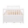 Twin Size Bed with Trundle and Storage Drawers, Wood Platform Bed for Bedroom or Guest Room-Baofuwish - 3 of 4
