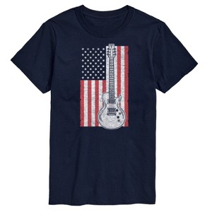 Men's - Instant Message - USA Flag with Guitar Short Sleeve Graphic T-Shirt - 1 of 4