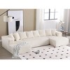 131"Modular Sectional Couch,U-Shaped Sofa,Chaise Lounge Sofa,Corduroy Striped Fabric,Upholstered 4 Seater Couch For Living Room,Bedroom-Cuddlewood - 2 of 4