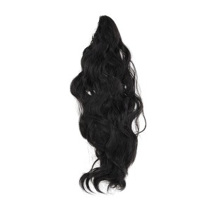 Unique Bargains Women's Nature Long Hair Ponytail Wig Clip 21.65inch Black 1 Pc - 1 of 4
