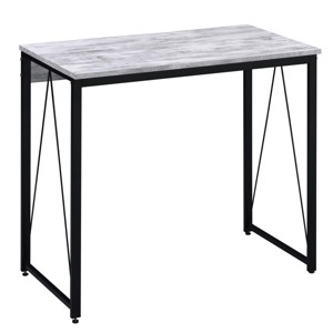 INFURNIC Desks Antique 35.5" Writing Desk with Metal Sled Base Rustic Industrial Design for Home Office, Grey, 35.5"*18.5"*28.5" - 1 of 4