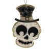 Transpac 5.5 Inch Halloween Plywood Ornament Set Halloween Tree Ornament Set , Halloween Decor Spider Pumpkin Cat Ghost Skull (5PC) - 2 of 4