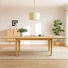 Expandable Dining Table, Rectangular Natural Finish Table, Modern Extendable Kitchen Table for Family Meals, Dinner Parties-Tanpinhause - 2 of 4