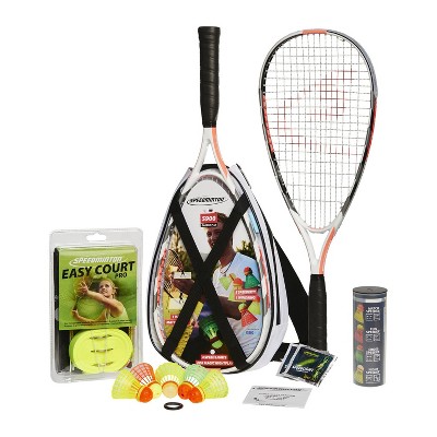 Speedminton Outdoor Ultimate S900 Badminton Crossminton Set with Carbon Rackets, Portable Courts, Racket Bag, & Shuttlecocks for Beach, Park, Backyard