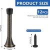 Attop Heavy Duty Door Stops 12 Pack 3 1/4 Inch - Flexible Spring Stopper, Child Safe with Rubber Tips (Oil Rubbed Bronze) for Home Interior Doors - 2 of 4