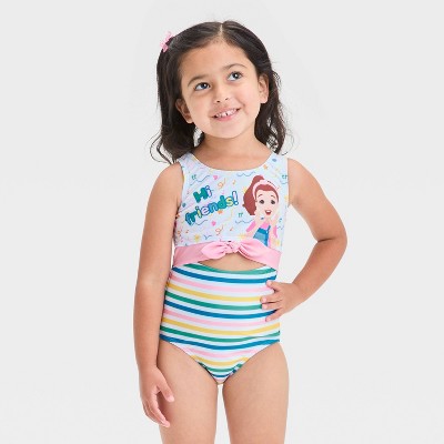 Toddler Girls' Ms. Rachel Cutout Bow One Piece Swimsuit