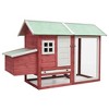 vidaXL Chicken Coop Brown and Green Solid pine/fir wood - Red - 2 of 4