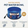 Farm Innovators 60 Watt Premium Plastic Heated Pet Water Bowl with Advanced Thermostatic Control for Large Dogs and Cats, 3 Pack, Blue, - 2 of 4