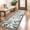 Modern Washable Area Rug, Jungle Animal Print Foldable Floor Cover with Non Slip Backing, Low Pile Stain Resistant Carpet for Bedroom - 3 of 4