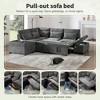 107" Modular L-Shaped Sectional Sofa Bed with Storage & Charger - 3 of 4