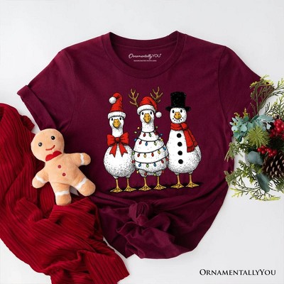 Vintage Christmas Silly Goose T-Shirt, Snowman Spoof Winter Tee | OrnamentallyYou