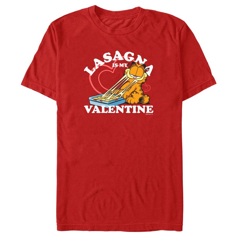 Men's Garfield Lasagna is My Valentine T-Shirt, 1 of 6