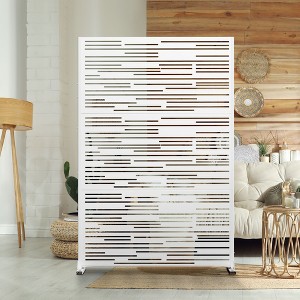 PexFix Outdoor Metal Privacy Screen Garden Fence in Shine Pattern - 1 of 4