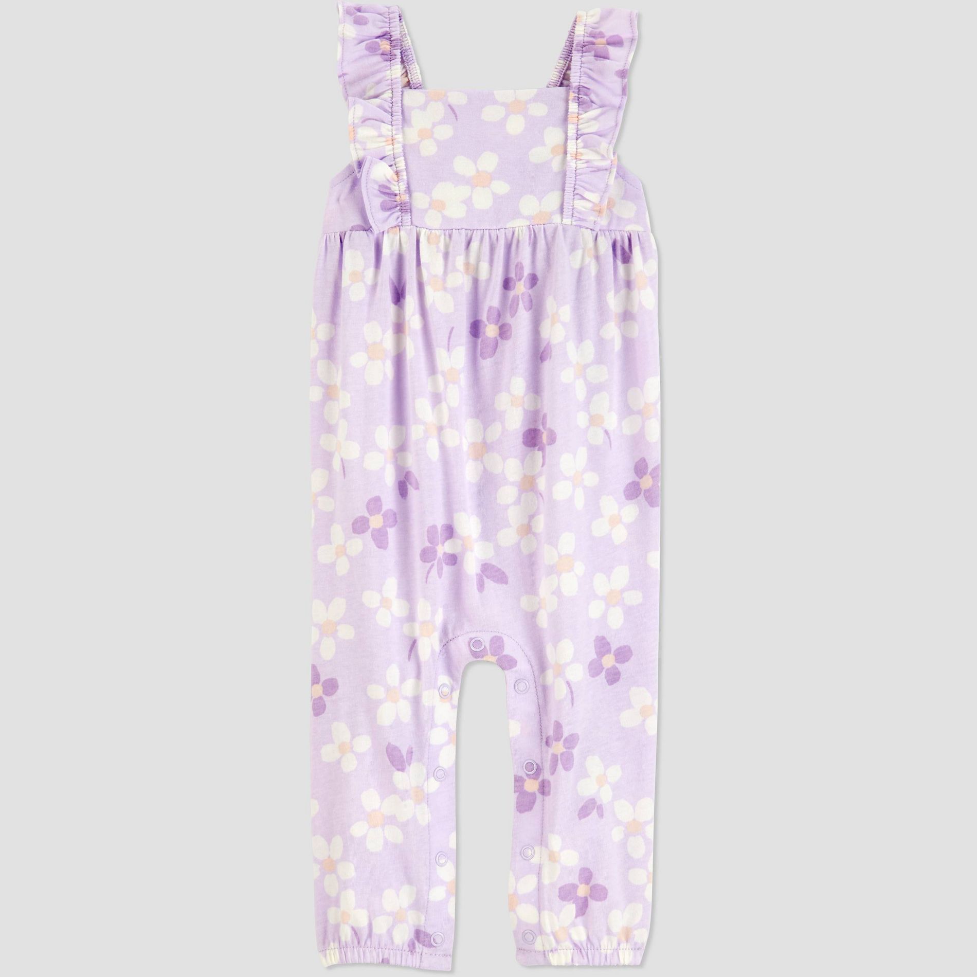 Carter's Just One You®️ Baby Girls' Floral Ruffle Romper- Purple
