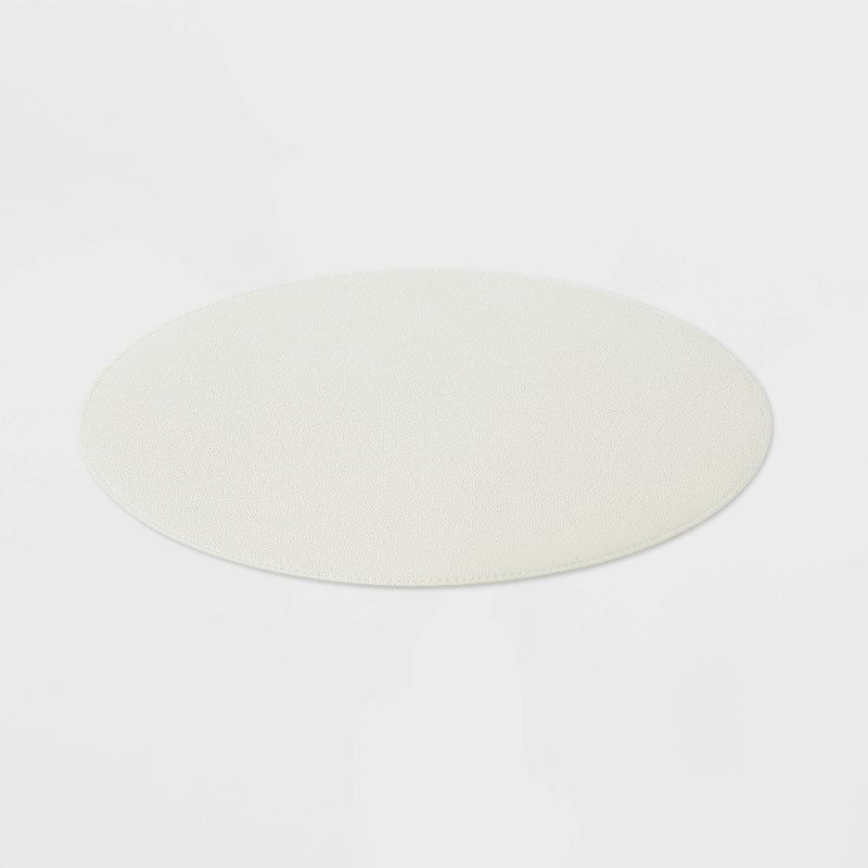 15" Round Pebble Faux Leather Charger - Threshold™, 4 of 6