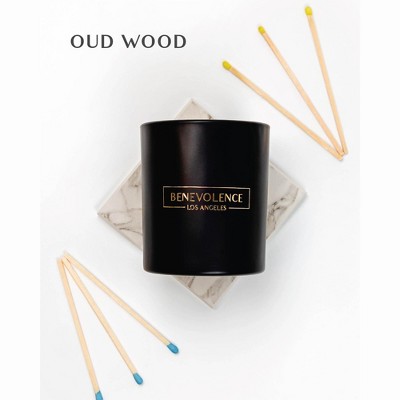 Matte Black Soy Candle with Lavender Scent in Glass Jar