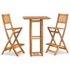 vidaXL 3 Piece Outdoor Bar Set Solid Wood Acacia - image 2 of 4