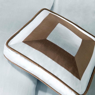 Genevieve Blue and Brown California King Comforter Set