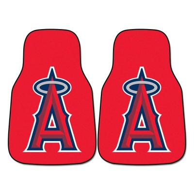 MLB Los Angeles Angels Carpet Car Mat Set - 2pc