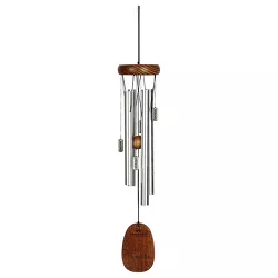 Woodstock Chimes Signature Collection, Woodstock Charm Chime, 16'' Inspiration Silver Wind Chime CHCI